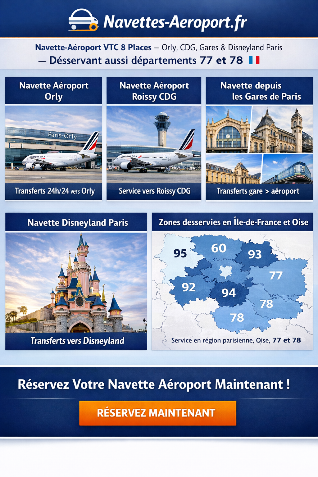 Réservation Navette Tournan en Brie